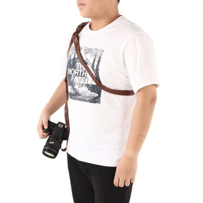 Cuifati Camera Side Shoulder Strap,Vintage Leather Digital Camera Strap,Digital SLR Camera Strap for Outdoor Mountaineering (Right Shoulder Strap)
