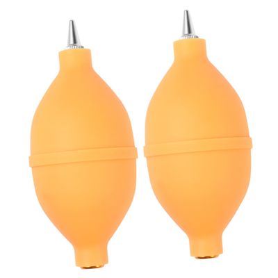 CAXUSD 2pcs Silicone Squeeze Bulb Air Blower for Dust Cleaning for Cameras Computers and and Flexible Design Yellow