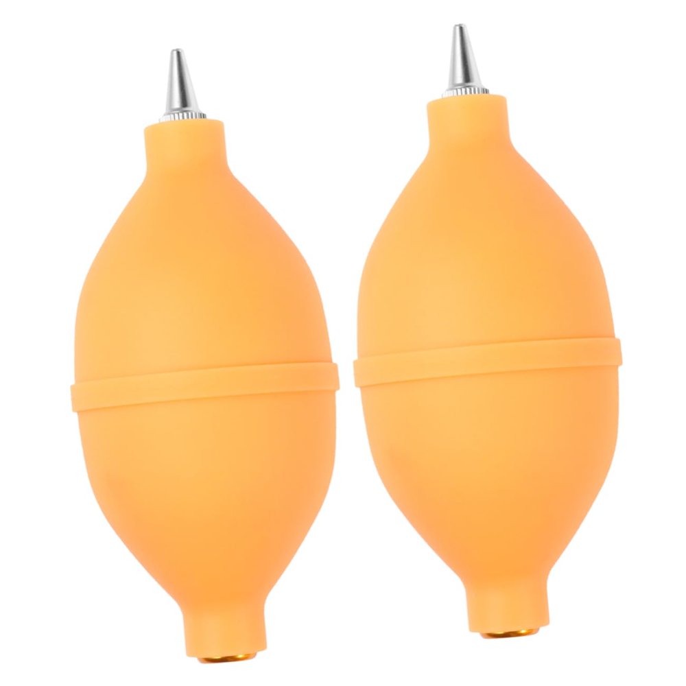 CAXUSD 2pcs Silicone Squeeze Bulb Air Blower for Dust Cleaning for Cameras Computers and and Flexible Design Yellow