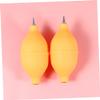 CAXUSD 2pcs Silicone Squeeze Bulb Air Blower for Dust Cleaning for Cameras Computers and and Flexible Design Yellow view 2