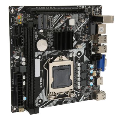 Airshi PC Motherboar, LGA 1155 Mini ITX Motherboard VGA HD Output for Replacement