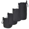 Acouto 4PCS S M L XL Portable Neoprene Black Elastic Shock Absorption DSLR Camera Lens Cover Storage Bag Lens Storage Bag Neoprene view 4