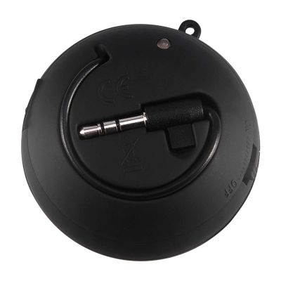 Travel Speaker, Mini Portable 3.5mm Audio Jack Speaker with USB Charging Cable for MP3, MP4, MP5, PC, Mobile Phones, Computers, 2.0  2.0  1.5in (Black)