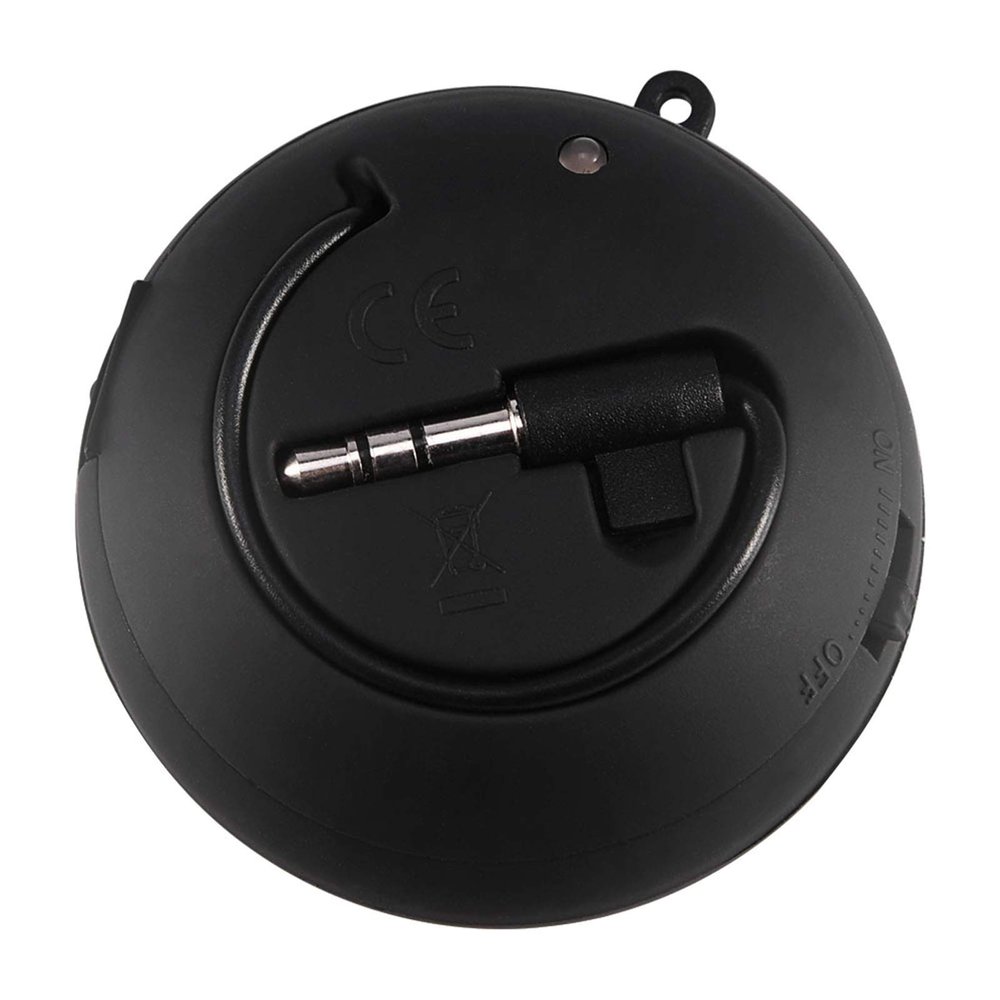 Travel Speaker, Mini Portable 3.5mm Audio Jack Speaker with USB Charging Cable for MP3, MP4, MP5, PC, Mobile Phones, Computers, 2.0  2.0  1.5in (Black)
