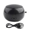 Travel Speaker, Mini Portable 3.5mm Audio Jack Speaker with USB Charging Cable for MP3, MP4, MP5, PC, Mobile Phones, Computers, 2.0  2.0  1.5in (Black) view 2