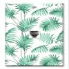 Art Plates - One Port RJ11 - Telephone decorative printed keystone style wall plate. CAT3 - RJ12 Female to Female phone jack. Works for phones, fax, ect. - Palm Fronds view 1