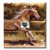 Art Plates - One Port RJ11 - Telephone decorative printed keystone style wall plate. CAT3 - RJ12 Female to Female phone jack. Works for phones, fax, ect. - Palomino view 1