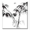Art Plates - One Port RJ11 - Telephone decorative printed keystone style wall plate. CAT3 - RJ12 Female to Female phone jack. Works for phones, fax, ect. - Brown Bird on Bamboo view 1