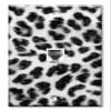 Art Plates - One Port RJ11 - Telephone decorative printed keystone style wall plate. CAT3 - RJ12 Female to Female phone jack. Works for phones, fax, ect. - Snow Leopard view 1