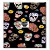 Art Plates - One Port RJ11 - Telephone decorative printed keystone style wall plate. CAT3 - RJ12 Female to Female phone jack. Works for phones, fax, ect. - Sugar Skull Toss view 1