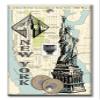 Art Plates - One Port RJ11 - Telephone decorative printed keystone style wall plate. CAT3 - RJ12 Female to Female phone jack. Works for phones, fax, ect. - New York view 1