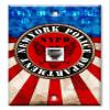 Art Plates - One Port RJ11 - Telephone decorative printed keystone style wall plate. CAT3 - RJ12 Female to Female phone jack. Works for phones, fax, ect. - New York Police Department view 1