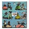 Art Plates - One Port RJ45 Ethernet decorative printed keystone style wall plate. Works with Cat5 through Cat8 cables. Female to Female Connection. - Los Muertos view 1