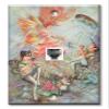 Art Plates - One Port RJ11 - Telephone decorative printed keystone style wall plate. CAT3 - RJ12 Female to Female phone jack. Works for phones, fax, ect. - Musical Fairies view 1