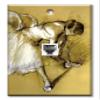 Art Plates - One Port RJ11 - Telephone decorative printed keystone style wall plate. CAT3 - RJ12 Female to Female phone jack. Works for phones, fax, ect. - Degas: Dancer Adjusting Shoe view 1