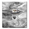 Art Plates - Decorative Printed 2 Port Data Wall Plate - RJ11 Telephone Jack Connector and RJ45 (Cat5, Cat6, Cat7) Ethernet Connector - Gold-Plated Contacts - Grey Swirl Marble - Granite Print view 1