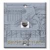 Art Plates - One Port RJ11 - Telephone decorative printed keystone style wall plate. CAT3 - RJ12 Female to Female phone jack. Works for phones, fax, ect. - Architecture view 1