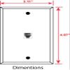 Art Plates - One Port RJ11 - Telephone decorative printed keystone style wall plate. CAT3 - RJ12 Female to Female phone jack. Works for phones, fax, ect. - Letter "M" Monogram view 2