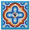 Art Plates - Two Port RJ45 Ethernet decorative printed keystone style wall plate. Works with Cat5 through Cat8 cables. Female to Female Connections. - Aqua Spanish Mosaic Tile Print view 1