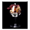 Art Plates - One Port RJ11 - Telephone decorative printed keystone style wall plate. CAT3 - RJ12 Female to Female phone jack. Works for phones, fax, ect. - Corks in a Wine Glass view 1