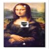 Art Plates - One Port RJ11 - Telephone decorative printed keystone style wall plate. CAT3 - RJ12 Female to Female phone jack. Works for phones, fax, ect. - Da Vinci: Mona Lisa view 1
