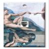 Art Plates - One Port RJ11 - Telephone decorative printed keystone style wall plate. CAT3 - RJ12 Female to Female phone jack. Works for phones, fax, ect. - Michelangelo: Creation of Man view 1