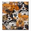 Art Plates - One Port RJ11 - Telephone decorative printed keystone style wall plate. CAT3 - RJ12 Female to Female phone jack. Works for phones, fax, ect. - Just Dogs view 1