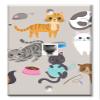 Art Plates - One Port RJ11 - Telephone decorative printed keystone style wall plate. CAT3 - RJ12 Female to Female phone jack. Works for phones, fax, ect. - Cute Cats view 1