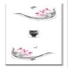 Art Plates - One Port RJ11 - Telephone decorative printed keystone style wall plate. CAT3 - RJ12 Female to Female phone jack. Works for phones, fax, ect. - Pink Flowers and Dragonfly view 1