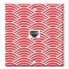 Art Plates - One Port RJ11 - Telephone decorative printed keystone style wall plate. CAT3 - RJ12 Female to Female phone jack. Works for phones, fax, ect. - Red and White Waves view 1