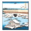 Art Plates - One Port RJ11 - Telephone decorative printed keystone style wall plate. CAT3 - RJ12 Female to Female phone jack. Works for phones, fax, ect. - Hokusai: Sumida River view 1
