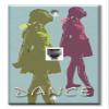Art Plates - One Port RJ11 - Telephone decorative printed keystone style wall plate. CAT3 - RJ12 Female to Female phone jack. Works for phones, fax, ect. - Dance view 1
