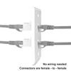 Art Plates - Two Port RJ45 Ethernet decorative printed keystone style wall plate. Works with Cat5 through Cat8 cables. Female to Female Connections. - Fork Knife and Spoon view 4