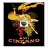 Art Plates - One Port RJ11 - Telephone decorative printed keystone style wall plate. CAT3 - RJ12 Female to Female phone jack. Works for phones, fax, ect. - Asti Cinzano view 1