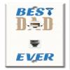 Art Plates - Decorative Printed 2 Port Data Wall Plate - RJ11 Telephone Jack Connector and RJ45 (Cat5, Cat6, Cat7) Ethernet Connector - Gold-Plated Contacts - Best Dad Ever