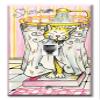 Art Plates - One Port RJ11 - Telephone decorative printed keystone style wall plate. CAT3 - RJ12 Female to Female phone jack. Works for phones, fax, ect. - Cat Shower view 1
