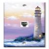 Art Plates - One Port RJ11 - Telephone decorative printed keystone style wall plate. CAT3 - RJ12 Female to Female phone jack. Works for phones, fax, ect. - Lighthouse of Dreams view 1