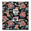 Art Plates - Decorative Printed 2 Port Data Wall Plate - RJ11 Telephone Jack Connector and RJ45 (Cat5, Cat6, Cat7) Ethernet Connector - Gold-Plated Contacts - Paisley Flowers