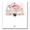 Art Plates - One Port RJ11 - Telephone decorative printed keystone style wall plate. CAT3 - RJ12 Female to Female phone jack. Works for phones, fax, ect. - Baby in Bath view 1