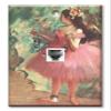 Art Plates - Decorative Printed 2 Port Data Wall Plate, RJ11 Telephone Jack Connector with RJ45 (Cat5, Cat6, Cat7) Ethernet Connector, Gold-Plated - Degas: Dancer in Rose Dress view 1