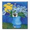 Art Plates - One Port RJ11 - Telephone decorative printed keystone style wall plate. CAT3 - RJ12 Female to Female phone jack. Works for phones, fax, ect. - Van Gogh: Lilacs view 1