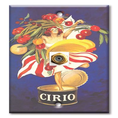 Art Plates - Decorative Printed 1 Port Coax Cable Wall Plate, 3GHz Coaxial Cable Connector, F-Type RG6 - RG59 Cable Extender Male to Male, Gold-Plated - Cirio