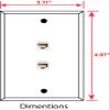 Art Plates - Two Port RJ45 Ethernet decorative printed keystone style wall plate. Works with Cat5 through Cat8 cables. Female to Female Connections. - Miami Flamingo - His view 2