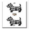 Art Plates - One Port RJ45 Ethernet decorative printed keystone style wall plate. Works with Cat5 through Cat8 cables. Female to Female Connection. - Home Is Where Your Dog view 1