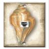 Art Plates - One Port RJ11 - Telephone decorative printed keystone style wall plate. CAT3 - RJ12 Female to Female phone jack. Works for phones, fax, ect. - Sea Shell view 1