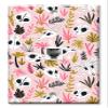Art Plates - One Port RJ11 - Telephone decorative printed keystone style wall plate. CAT3 - RJ12 Female to Female phone jack. Works for phones, fax, ect. - Pink Skull Toss view 1