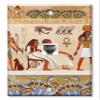 Art Plates - One Port RJ11 - Telephone decorative printed keystone style wall plate. CAT3 - RJ12 Female to Female phone jack. Works for phones, fax, ect. - Hieroglyphics view 1