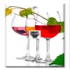 Art Plates - One Port RJ11 - Telephone decorative printed keystone style wall plate. CAT3 - RJ12 Female to Female phone jack. Works for phones, fax, ect. - Wine Glasses on White Background view 1