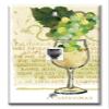 Art Plates - One Port RJ11 - Telephone decorative printed keystone style wall plate. CAT3 - RJ12 Female to Female phone jack. Works for phones, fax, ect. - Chardonnay view 1