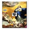 Art Plates - One Port RJ11 - Telephone decorative printed keystone style wall plate. CAT3 - RJ12 Female to Female phone jack. Works for phones, fax, ect. - Immaculate Conception view 1